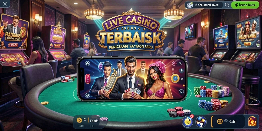 Tampilan permainan Live Casino yang mendebarkan di aplikasi 8180.