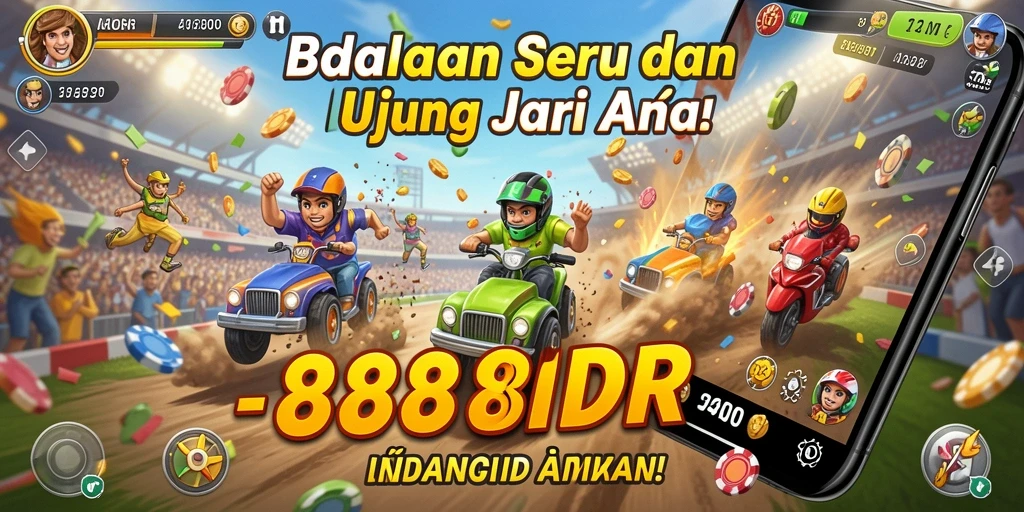 Menampilkan balapan mendebarkan dengan mobil kencang.