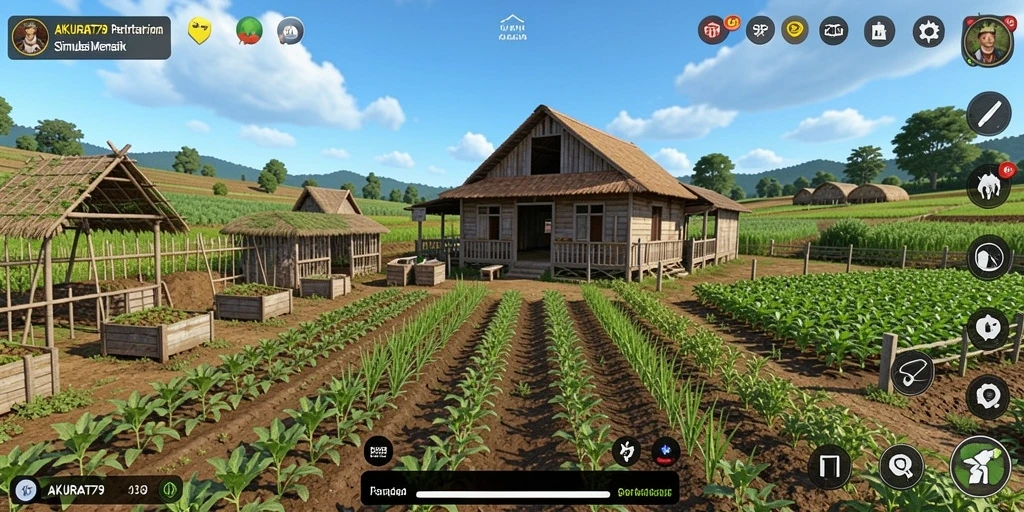 Tampilan gameplay AKURAT79 yang memukau saat bertani.