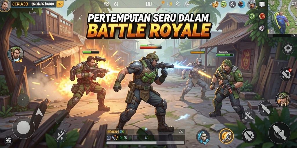 Tampilan menarik dari CERIA33 saat aksi Battle Royale berlangsung.