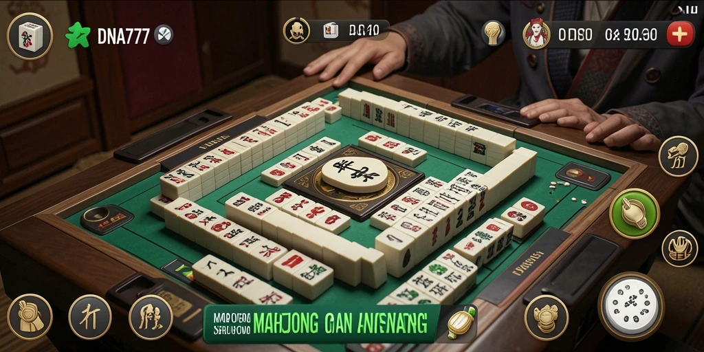 Screenshot gameplay <strong>DNA777</strong> dengan tampilan Mahjong yang menarik.