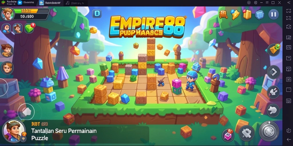 Screenshot gameplay EMPIRE88 yang menampilkan tantangan puzzle.