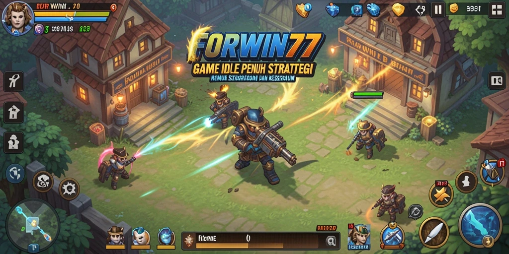 Tampilan gameplay FORWIN77 yang menarik dan penuh warna.