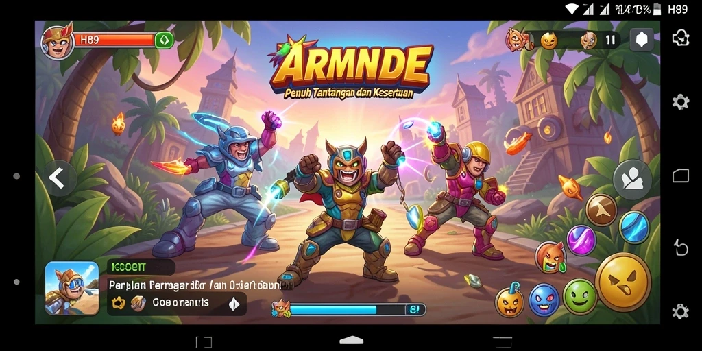 Screenshot gameplay H89 menampilkan aksi seru dan grafis memukau dari permainan Arcade.