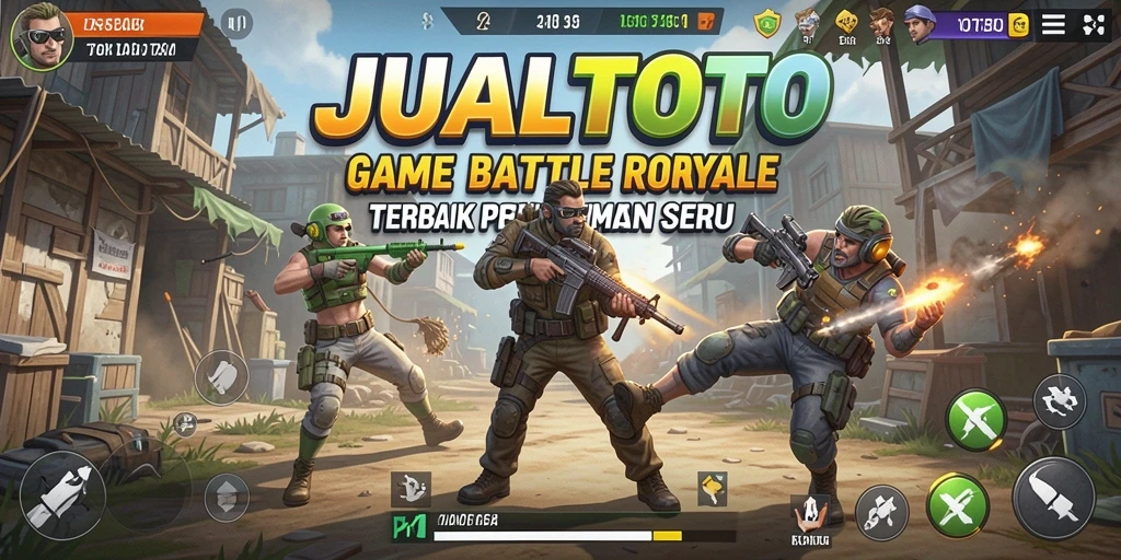 Screenshot gameplay JUALTOTO dengan aksi pertempuran yang mendebarkan.