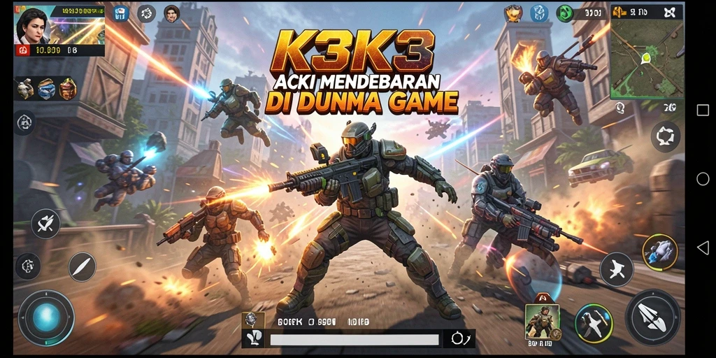 Tampilan gameplay K3K3 yang penuh aksi dan seru.