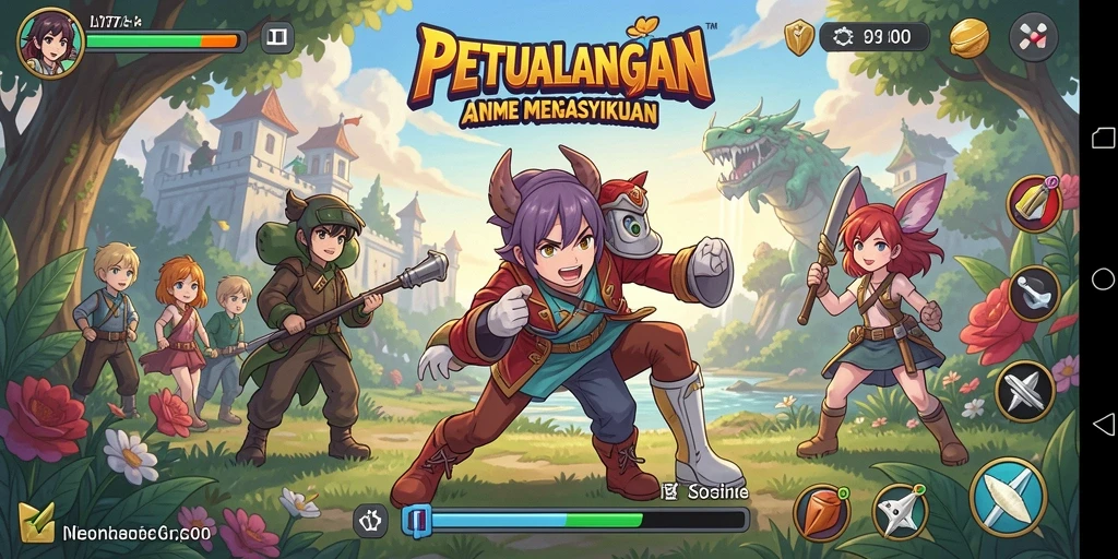 Tampilan menawan dengan karakter Anime yang dinamis.