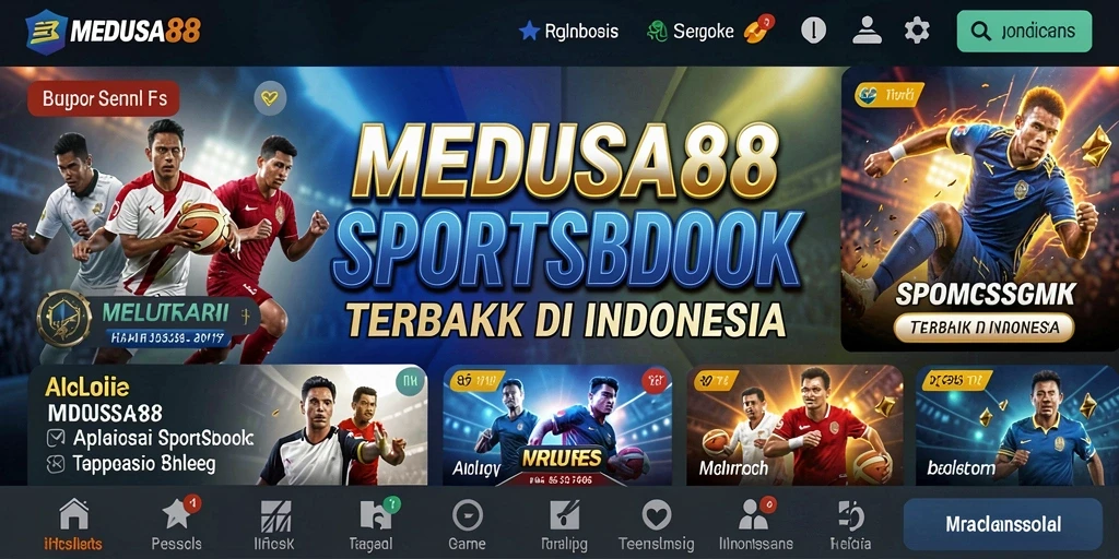Tampilan utama MEDUSA88 dengan fitur taruhan olahraga yang menarik.