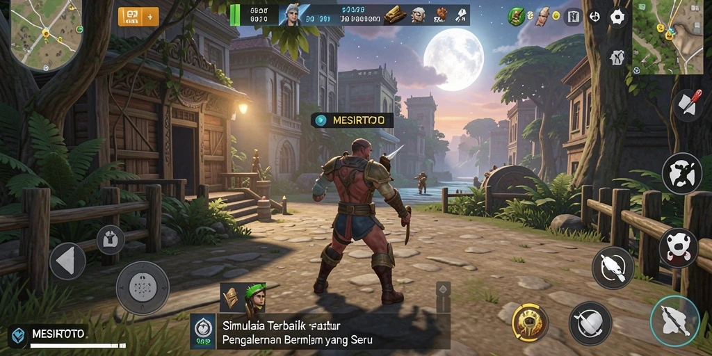 Tangkapan layar MESIRTOTO menampilkan dunia simulasi yang penuh warna dan detail.