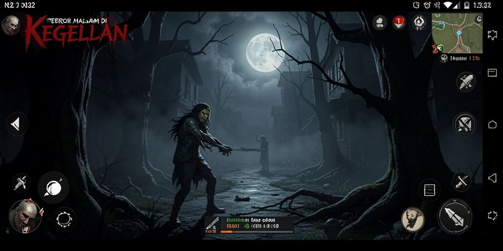 Tangkapan layar N32 menampilkan gameplay seram yang menegangkan.