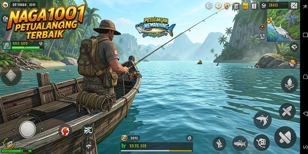 Tangkapan ikan menarik dalam gameplay NAGA1001.