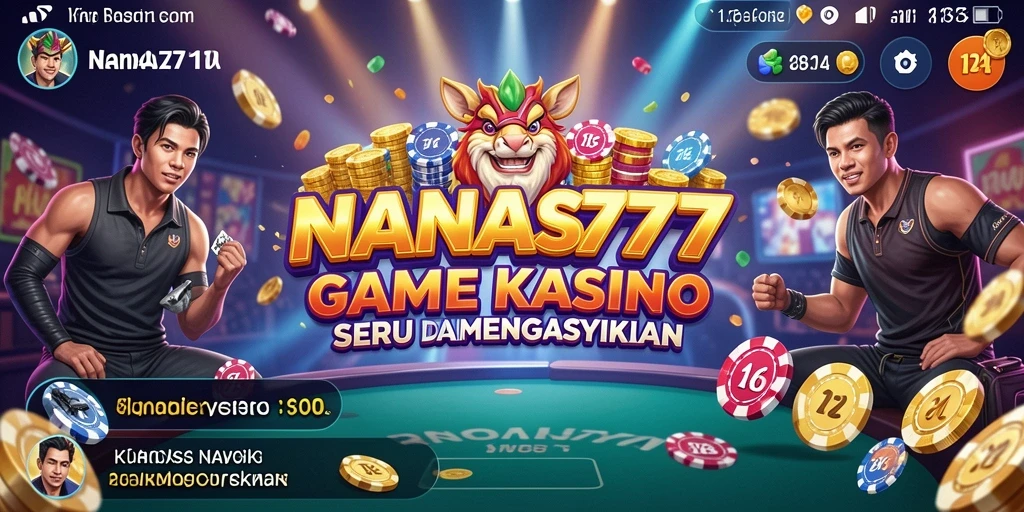 Screenshot utama NANAS777 menunjukkan keseruan bermain game Kasino.