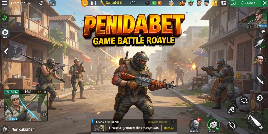 Tangkapan layar gameplay PENIDABET yang menunjukkan pertempuran mendebarkan di arena Battle Royale.