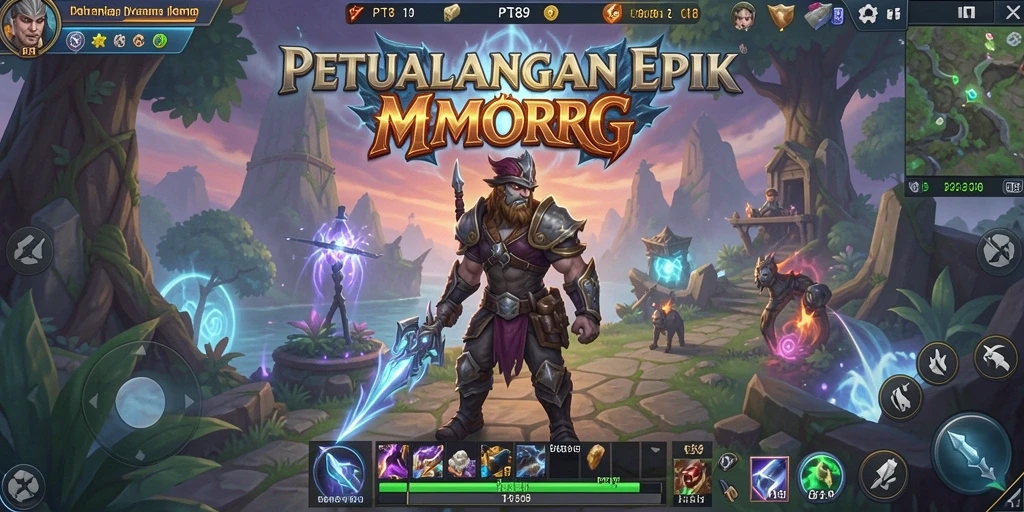 Screenshot gameplay PT89 menampilkan pertempuran epik dan grafis yang menakjubkan.