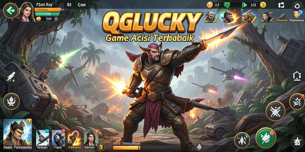 Tampilan gameplay QGLUCKY yang mendebarkan dengan aksi tak terduga.