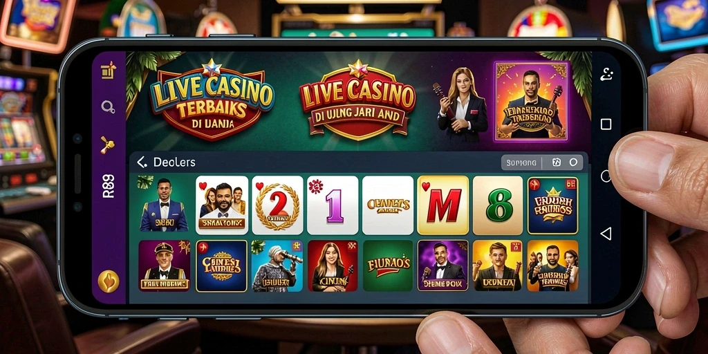 Tampilan menarik gameplay Live Casino di RR89 dengan dealer profesional.