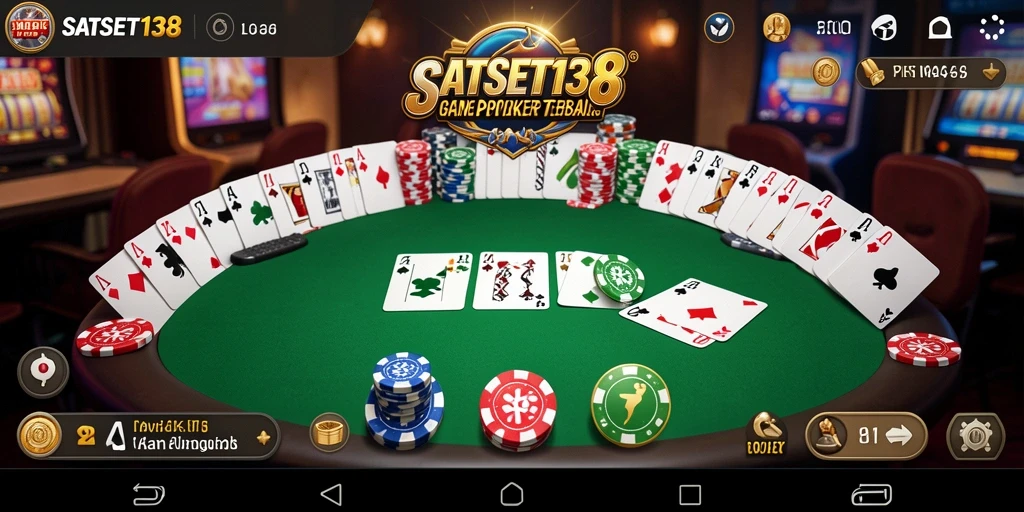 Tampilan permainan poker yang seru dan mendebarkan di SATSET138.