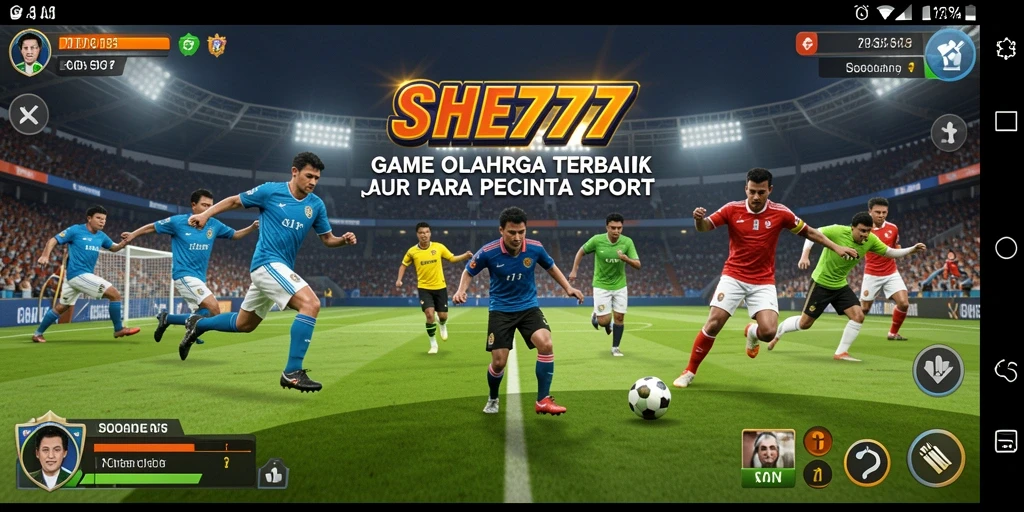 Screenshot gameplay SHE777 yang menunjukkan aksi seru di lapangan olahraga.