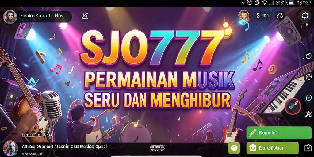 Tampilan screenshot utama SJO777 menampilkan gameplay musik yang interaktif.
