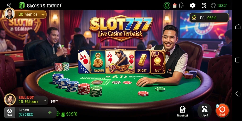 Tampilan gameplay mendebarkan dalam SLOT777 Live Casino.