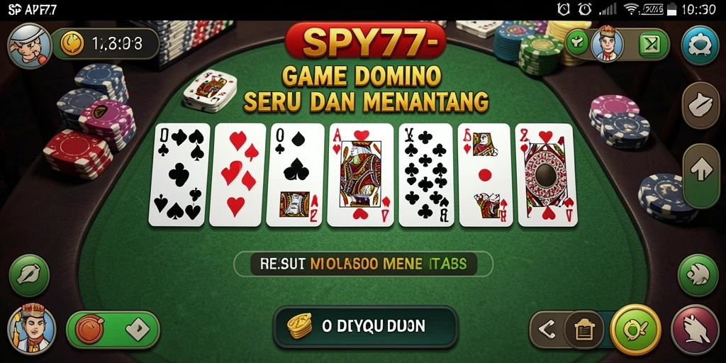 Tampilan seru gameplay Domino dalam SPY77.