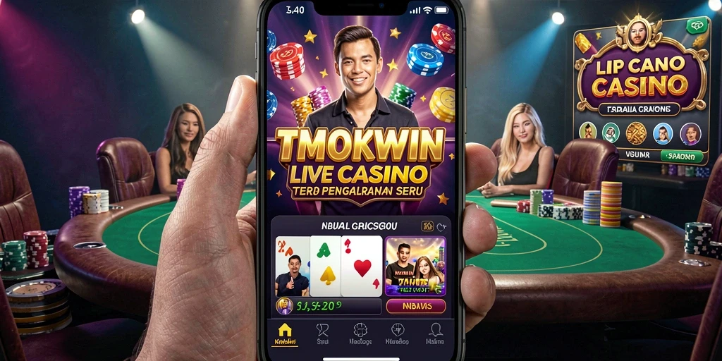 Tampilan gameplay Live Casino yang menarik dan interaktif di TMOKWIN.