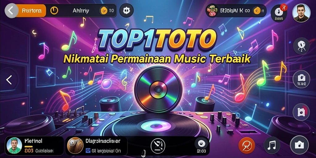 Tampilan gameplay menarik dari TOP1TOTO dengan fitur musik interaktif.
