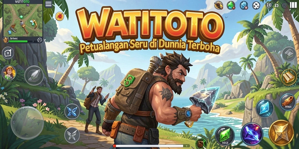 Tangkapan layar WATITOTO menunjukkan dunia terbuka yang menakjubkan dan penuh petualangan.