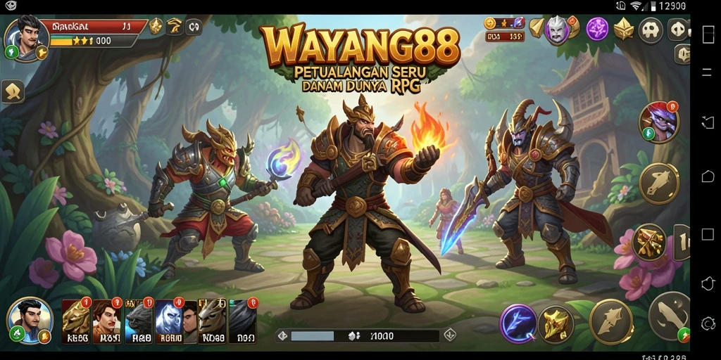 Tampilan gameplay seru yang penuh aksi dalam WAYANG88.