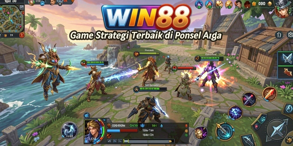 Tampilan menarik gameplay permainan strategi WIN88
