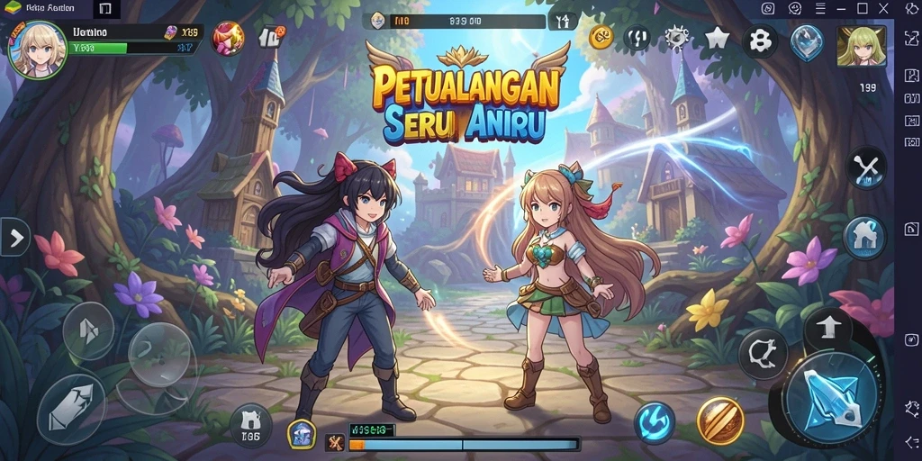Screenshot gameplay Y89 yang menampilkan aksi pertarungan karakter anime.